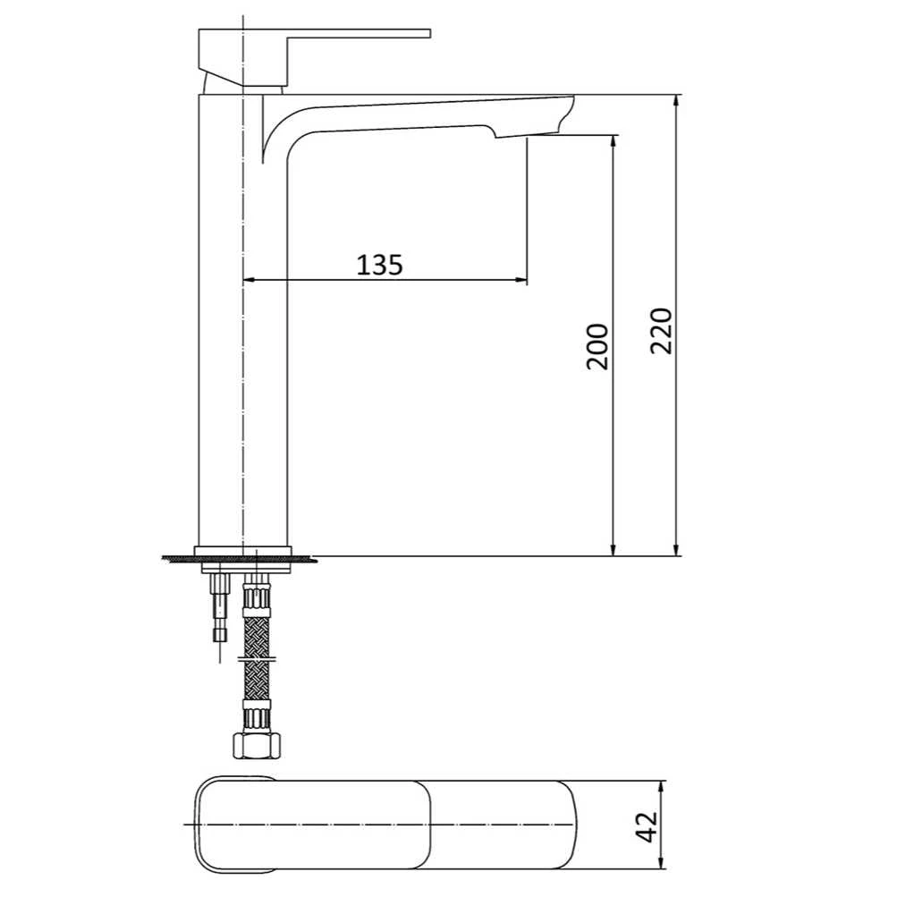 WELI Tall Basin Mixer - Matte Black WELI Tall Basin Mixer - Matte Black -HERA Bathware Sales weli tall basin mixer matte blackmatte blacktall basin mixerbella vista 682051