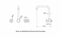 X PLUS Wall Kitchen Set Swivel Spout -HERA Bathware Sales x plus wall kitchen set swivel spoutbrushed goldkitchen mixernero tapware 335572