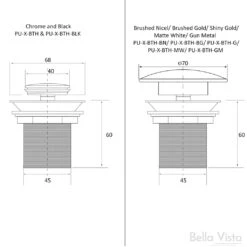 Xulu 40mm Bath Pop-Up Waste 9 Xulu 40mm Bath Pop-Up Waste -HERA Bathware Sales xulu 40mm bath pop up wastefrench goldpop up wastebella vista 771439