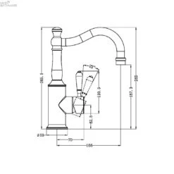 YORK Basin Mixer Hook Spout -HERA Bathware Sales york basin mixer hook spoutwhite porcelainaged brassbasin mixernero tapware 284545
