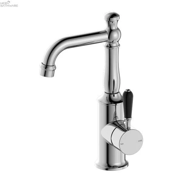 YORK Basin Mixer YORK Basin Mixer -HERA Bathware Sales york basin mixerblack porcelainchromebasin mixernero tapware 386747
