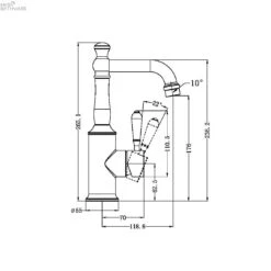 YORK Basin Mixer 9 YORK Basin Mixer -HERA Bathware Sales york basin mixerwhite porcelainaged brassbasin mixernero tapware 346956