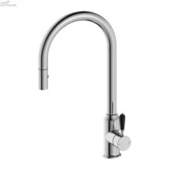 YORK Pull Out Sink Mixer With Vegie Spray -HERA Bathware Sales york pull out sink mixer with vegie sprayblack porcelainchromekitchen mixernero tapware 822463
