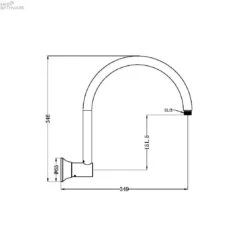 YORK Shower Arm -HERA Bathware Sales york shower armaged brassshower armnero tapware 884412