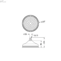 YORK Shower Head 200mm -HERA Bathware Sales york shower head 200mmaged brassshower headnero tapware 715272
