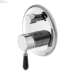 YORK Shower Mixer With Divertor 4 YORK Shower Mixer With Divertor -HERA Bathware Sales york shower mixer with divertorblack porcelainchromeshower mixernero tapware 174224