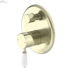 YORK Shower Mixer With Divertor 8 YORK Shower Mixer With Divertor -HERA Bathware Sales york shower mixer with divertorwhite porcelainaged brassshower mixernero tapware 814584