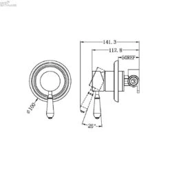 YORK Shower Mixer -HERA Bathware Sales york shower mixerwhite porcelainchromeshower mixernero tapware 336893