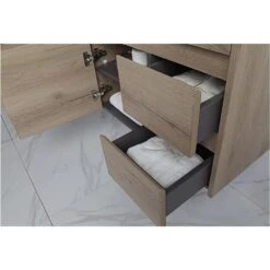 York Timber Slim Look Wall Hung Drawers On Left/Right - 750mm -HERA Bathware Sales york timber slim look wall hung drawers on leftright 750mmdrawers on leftcabinet onlyvanitiesaulic 195714