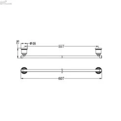 YORK Towel Rail 600mm Single/Double -HERA Bathware Sales york towel rail 600mm singledoublechromedouble towel railtowel railnero tapware 798812