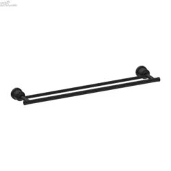 YORK Towel Rail 600mm Single/Double -HERA Bathware Sales york towel rail 600mm singledoublematte blackdouble towel railtowel railnero tapware 510107