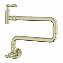 York Wall Mounted Pot Filler -HERA Bathware Sales york wall mounted pot filleraged brasskitchen mixernero tapware 648916