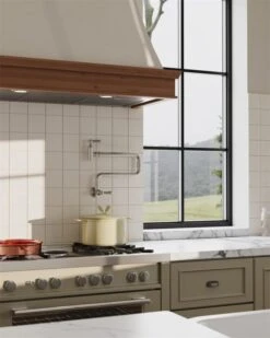 York Wall Mounted Pot Filler -HERA Bathware Sales york wall mounted pot filleraged brasskitchen mixernero tapware 739853