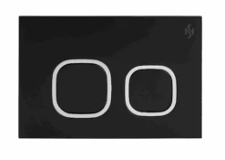 Zegna Matte Black In Wall Toilet With R&T Cistern -HERA Bathware Sales zegna matte black in wall toilet with rt cisternabs flush panel white strip squarematte blacktoiletinspire bathware 700706