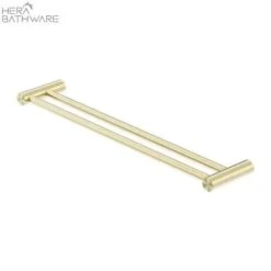 Zen SS316L 600mm Outdoor Towel Rail -HERA Bathware Sales zen ss316l 600mm outdoor towel railbrushed golddouble towel railsshower shelfnero tapware 569719