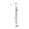 Zen SS316L Freestanding Bath Mixer With Outdoor Shower Hose 1 Zen SS316L Freestanding Bath Mixer With Outdoor Shower Hose -HERA Bathware Sales zen ss316l freestanding bath mixer with outdoor shower hosebrushed nickelbath spoutnero tapware 204338