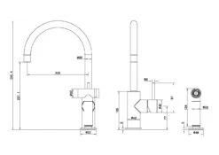 Zen SS316L Outdoor Kitchen Mixer With Hand Spray -HERA Bathware Sales zen ss316l outdoor kitchen mixer with hand spraygraphitebasin mixernero tapware 677895