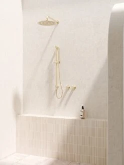 Zen SS316L Outdoor Shower Mixer -HERA Bathware Sales zen ss316l outdoor shower mixerbrushed goldshower armnero tapware 268988