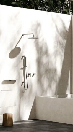 Zen SS316L Outdoor Shower Mixer -HERA Bathware Sales zen ss316l outdoor shower mixergraphiteshower armnero tapware 656257