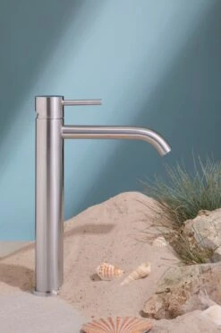 Zen SS316L Outdoor Tall Basin Mixer -HERA Bathware Sales zen ss316l outdoor tall basin mixerbrushed bronzebasin mixernero tapware 546561