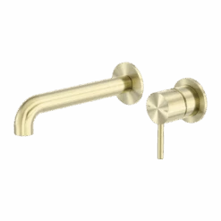 Zen SS316L Outdoor Wall Basin/Bath Seperate Mixer 185mm/230mm Spout -HERA Bathware Sales zen ss316l outdoor wall basinbath seperate mixer 185mm230mm spoutbrushed gold185mmwall basin mixernero tapware 200797