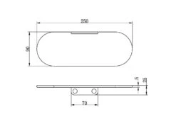 Zen SS316L Small Outdoor Metal Shower Shelf -HERA Bathware Sales zen ss316l small outdoor metal shower shelfbrushed goldshower shelfnero tapware 124597