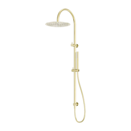 Zen SS316L Twin Shower Zen SS316L Twin Shower -HERA Bathware Sales zen ss316l twin showerbrushed goldshower setnero tapware 326462
